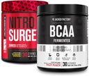 Fábrica Jacked Nitrosurge Shred Thermogenic Pre-Workout en Blueberry Lemonade &amp; BCAA en Fruit Punch para Recomposición Corporal, Construcción del Musculo y Recuperación