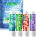 4PCS Nasal Stick,Nasal Inhaler Stick,Inhaler Nasal Stick for Sinus Relief curvatigo Relief,Aromatherapy Inhaler Fabricado con Aceites Esenciales+Menthol (Mint,Wintermint,Tropical,Lavanda)