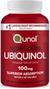 Qunol Ubiquinol CoQ10 100mg Softgels, Mega Ubiquinol 100mg - Absorción superior - Forma activa de Coenzyme Q10 para los niveles de presión arterial saludable - 2 mes fuente - 60 conde