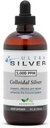 Ultra Silver® Colloidal Silver TENIDO 5,000 PPM, 8 Oz (236mL) TENIDO Se envía como (2) 4 botellas de vidrio onza TENIDO Suplemento mineral TEN True Colloidal Silver - con gotero