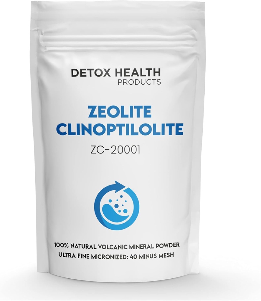 Zeolite Clinoptilolite Powder ←Ultra FINE Less-Than 2 μm Silencio Clinoptilolite 95% Silencio 3X Activado Silencio Natural Mineral Dust ← Detox Health Products  8 oz