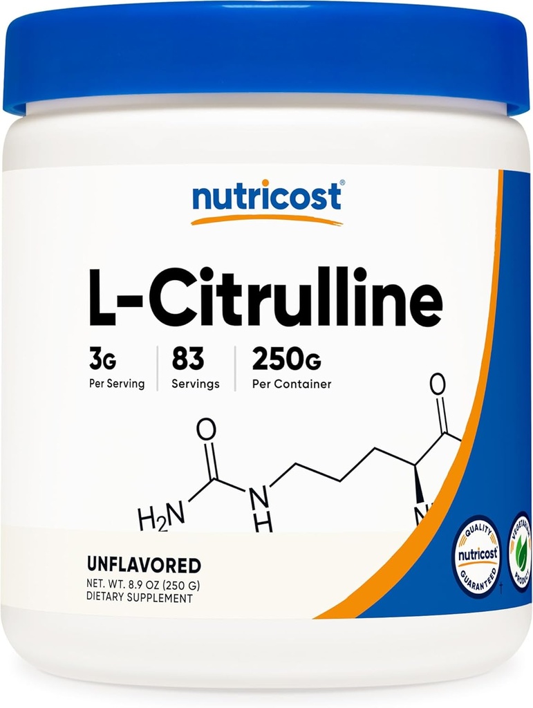 Nutricost Pure L-Citrulline (Base) Powder 250 gramos