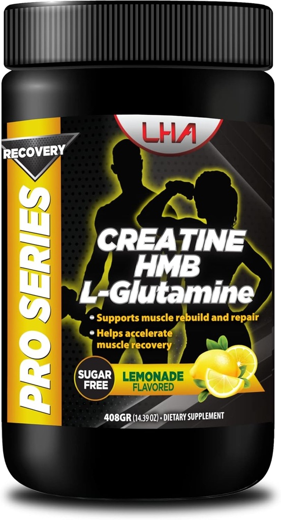 Pro Series Recovery Creatine HMB L-Glutamine es una poderosa fórmula de recuperación diseñada para acelerar la reparación del músculo y apoyar el crecimiento del músculo magro después de intensos entrenamientos.