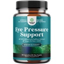 Soporte de presión de ojos con extracto de arándano - Suplemento de salud de ojos veganos para adultos para alivio de presión ocular con niacina de azafrán y más vitaminas soporte de visión (1 mes de suministro)