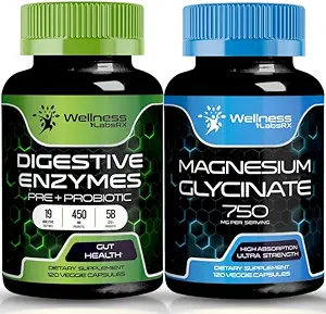 WELLNESS LABSRX Enzymes Digestivos con Probióticos y Prebióticos