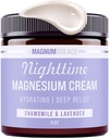 Loción de magnesio – Crema de Magnesio Noche – Aplicar a las piernas, los brazos o el tópico - Cloruro de magnesio tópico – EE.UU. Hecho y seguro para niños (Lavanda de la manzanilla)