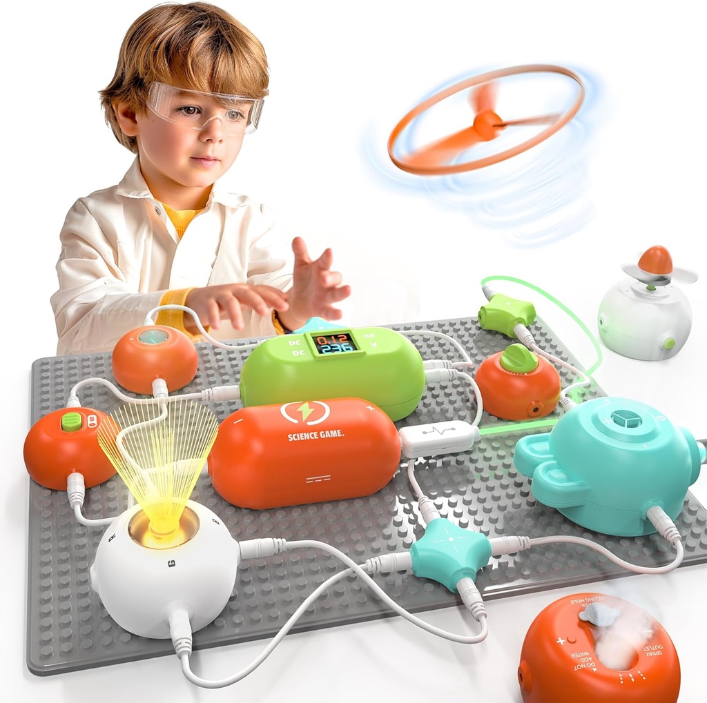 Kits de ciencia para niños - kits de STEM para niños, kit de exploración electrónica, más de 420 proyectos, 35 piezas de circuito, regalos de juguetes educativos STEM para niños niñas edad 3 4 5 6 7 8 9 10 11 12