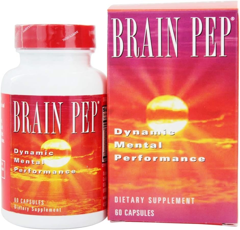 Natural Balance Cerebro Pep Silencioso Función cerebral Suplemento con Ginkgo Biloba, Kola Nut ¦ Ayuda a apoyar la memoria mejorada, enfoque " Claridad mental TEN 60 cápsulas