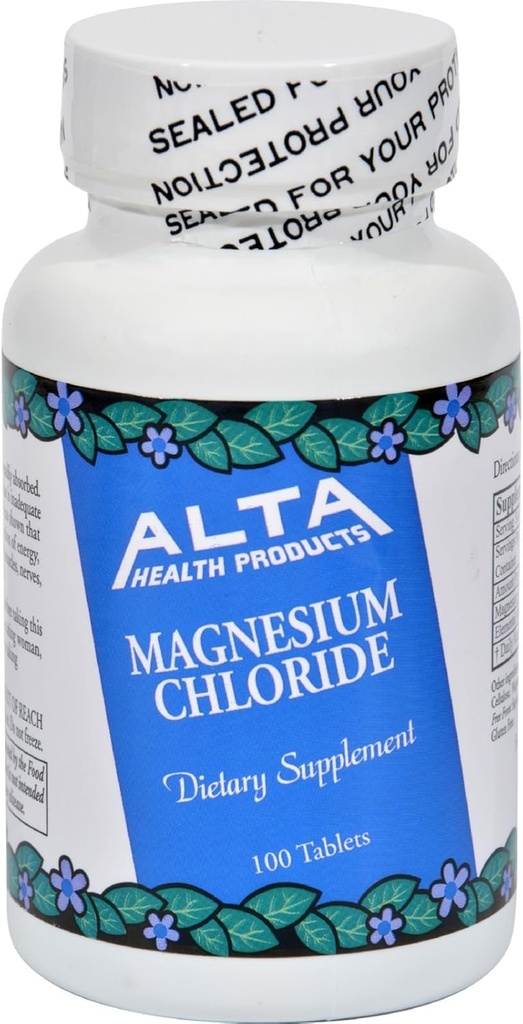 Alta Health Magnesium Chloride Tablets, 100 Cuenta