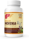 NANOWELL Hovenia-RX Milk Thistle - Suplemento de soporte para hígado con 80% Silymarin Milk Thistle Seed Extract - 120 Tablets, 30 Day Supply