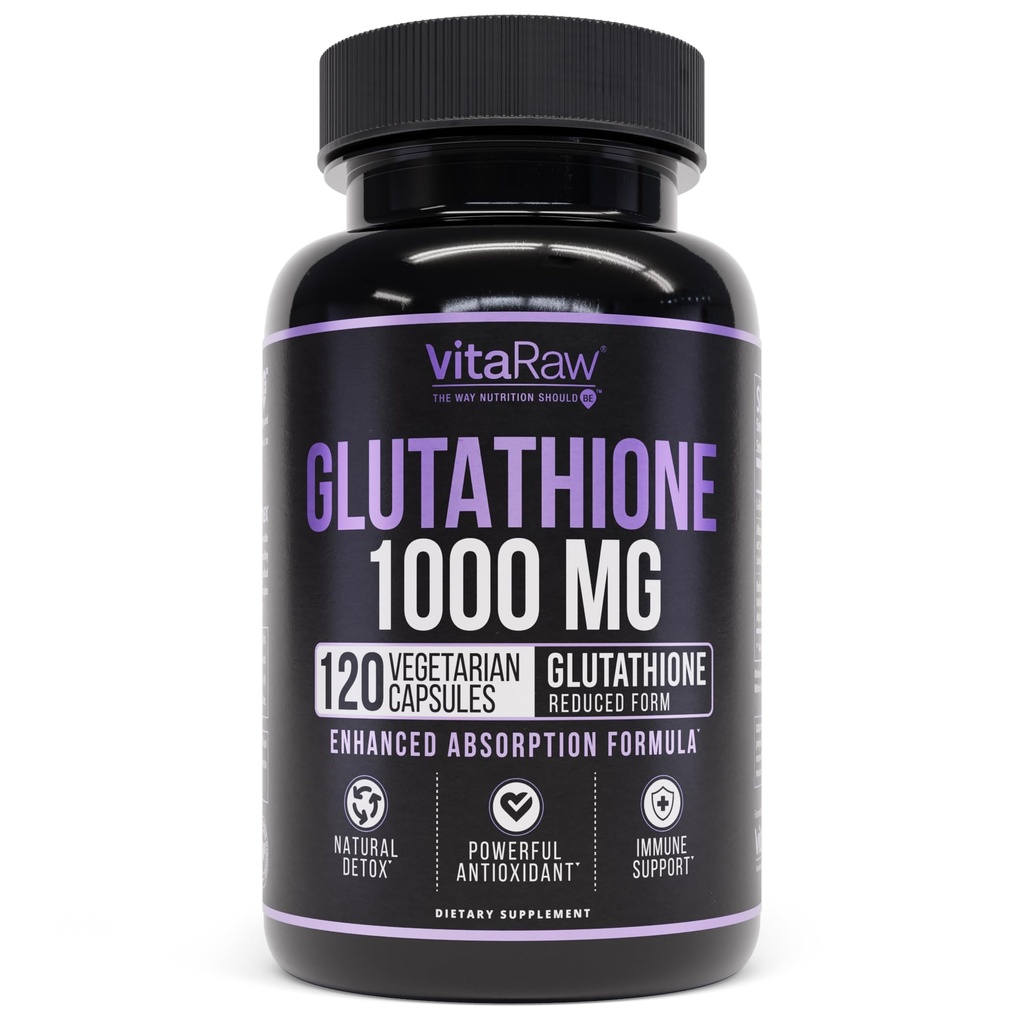 1000mg Glutathione for Immune Support - Complejo de Absorción de 100 mg - Suplemento de Glutatión Liposomal Reducido con Ácido Lipoico alfa - Booster de Cerebro, Esquí de Glowing, Soporte para el hígado