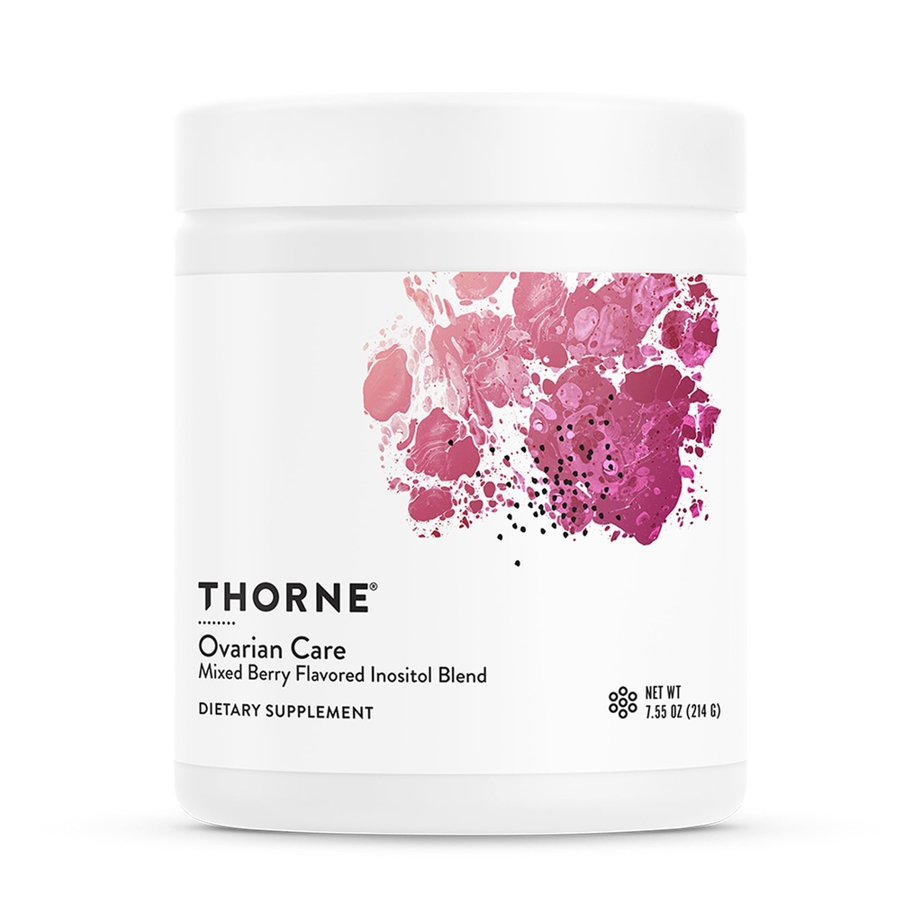 THORNE - Ovarian Care - Salud de la Mujer - Inositol, CoQ10, Folate &amp; Polyphenols - Promover la Función Ovárica Salud de la Fertilidad* - Berry mixto - 7.55 Oz - 60 Serviciones
