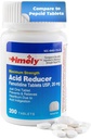 Reductor de ácidos Famotidina 20mg - Medicamento de Reflujo ácido anácido para el alivio de acidez y síntomas de indigestión ácido - 200 Tabletas