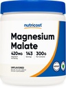 Nutricost Magnesium Malate Powder (300g) - 420mg de Magnesium Per Serving - Non-GMO, Gluten Free