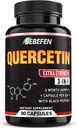 BEBEFEN Quercetin Capsules - 7050 mg Fórmula Pills with Black Pepper Extract - 90 cápsulas Quercetin Pills for Supports Immune Health & Cardiovascular Health - 3 Month Supply
