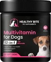 Bita saludable 12 en 1 Multivitamínico para Perros - Suplemento de la piel y la carne, Soporte inmunológico, vitaminas para mascotas, calcio para perros hechos en EE.UU. - 120 Conde