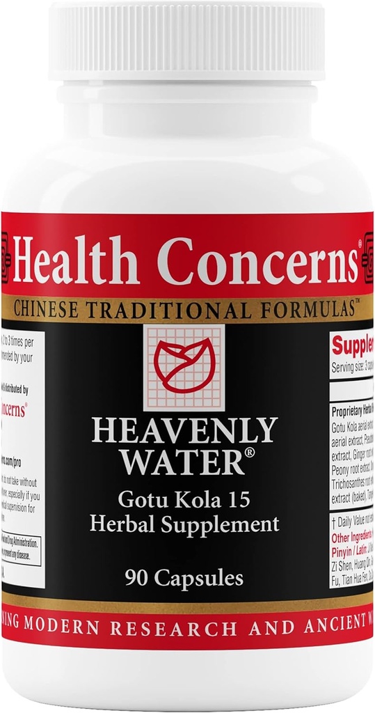 Salud Preocupaciones Agua Celestial – Ciclo Menstrual " Alivio de PMS para Mujeres – Apoyo a la menopausia – Equilibrio hormonal – Gotu Kola " Chaste Tree Berry Suplemento Herbal – Medicina China – 90 cápsulas