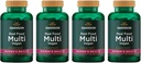 Comida Real Multi Mujer Multivitamina Salud Multimineral Mujer Salud Urinary Tract Stress Response Bone Hair Skin Nails Apoyo Suplemento Vegan Gluten-Free Non-GMO 90 Veggie Capsules Veg Caps (4 Pack)