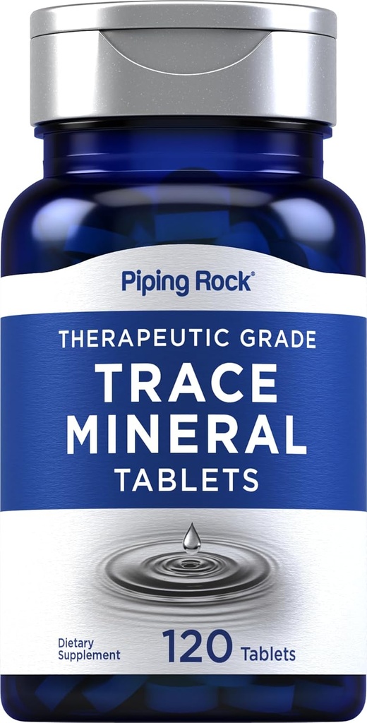 Piping Rock Trace Minerals Supplements | 120 Tablets | Therapeutic Grade | Pills for Men and Women | Non GMO, Gluten Free