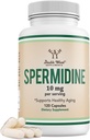 Suplemento espermidina (10mg de 99% Spermidine 3HCL - Tercero testado) 120 cápsulas - Más de 100x Más Potente que Wheat Germ Extract for Cell Membrane, Telomere Health and Aging by Double Wood