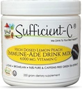 Sufficient-C de alta dosis 4000 mg. Vitamina C Limón de melocotón mezcla 250 gramos Talla - Refrescante con lisina L genéticamente dosis, bromelaina " 96% puro, extracto de té verde sin cafeína