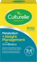 Cultura Metabolismo + Gestión de Peso con cápsulas probióticas SlimBiotics® – 30 Cuenta – Ayuda a manejar con seguridad el peso - promueve el metabolismo saludable y la energía física y mental