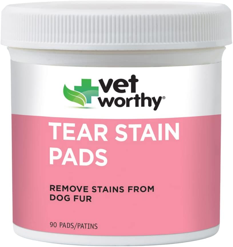 Cubos de mango de perritos para perros - Solución Pads empapados - Quitar estainas de piel de perros - suave y seguro - 90 Pads.