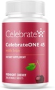 Celebrar las vitaminas CelebrarONE 45 Chewables, 45 mg de hierro - Una vez Bariatric Multivitamínico, Vitaminas Esenciales & Minerales - Gastric Bypass &amp; Sleeve Gastrectomy Suplemento - Cereza (30 Tabletas)