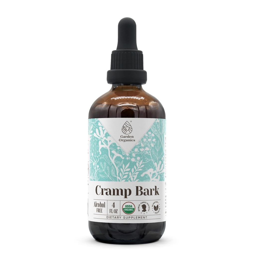 Cramp Bark Extracto de Tintura Natural Libre de Alcohol, Booster de Sistema Inmunitario, Tiradas Líquidas Hecho de Barco 100% Cangrejo (Viburnum opulus) Barco seco (4 fl oz)