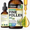 BIO KRAUTER Pine Pollen Tincture - Pine Pollen Powder Liquid Extract for Immune Support - Alcohol &amp; Sugar Free Natural Herbal Supplement - 2 Fl.Oz.