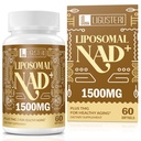 1500 MG Liposomal NAD+, 98%+ Absorción, NAD+ Suplemento para Mujeres &amp; Hombres con TMG, para la Defensa del Envejecimiento, Energía Celular, Corazón & Brain Función, Longevidad, 60 Softgels