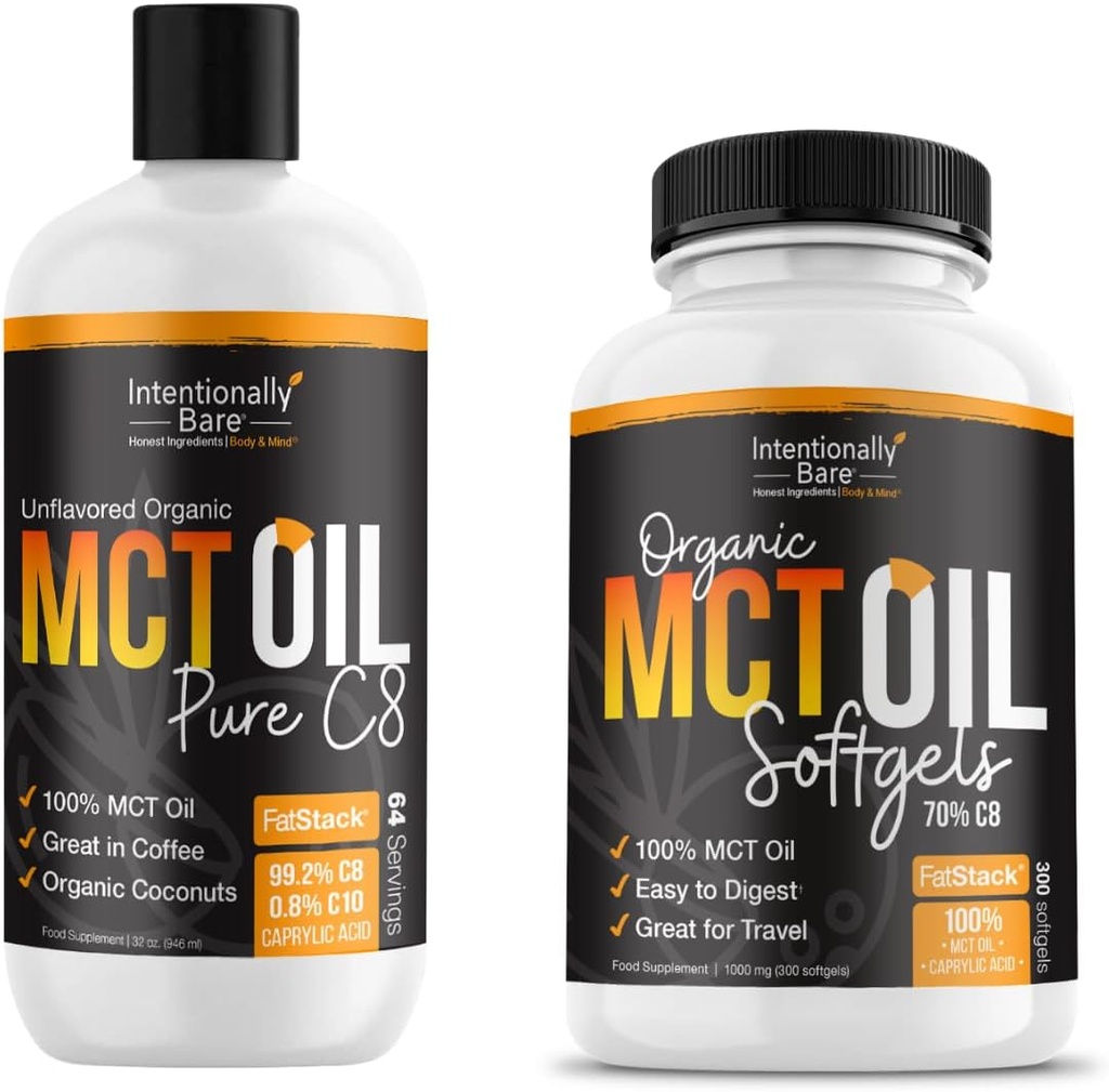 MCT Oil Capsules y Pure C8 MCT Oil Bundle.