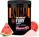 Furia animal Pre Workout Powder - Watermelon, 350mg Caffeine, BCAA Amino Acids, 2g Beta Alanine, Citrulline &amp; Tyrosine, Energy, Focus, Strength, Endurance, Preworkout for Men &amp; Women, 20 Servings
