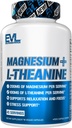 Evlution Nutrition Magnesium + L-Theanine - Relajación Natural & Focus Support - 200mg Magnesium + 100mg L-Theanine - Vegan &amp; Non-GMO - Suplemento dietético - 45 Servimientos - 90 cápsulas vegetarianas