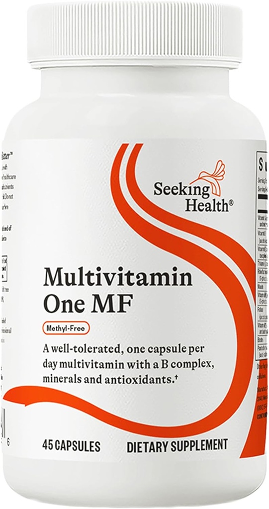 Buscando la salud multivitamina One MF - MTHFR Apoyo Suplemento con ácido folínico & vitamina B12 - Easy-to-Digest - cápsula vegetariana libre de metil - 45 cápsulas vegetales