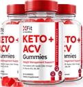 (3 Pack) Xfit Keto ACV Gummies, Oficial Keto+ACV Fórmula de pérdida de peso, todo natural de Apple vinagre 1000MG, X Fit Keto Plus ACV Gummy para la salud y el fitness, Xfit ACV Keto Gomitas (180 Gummies)