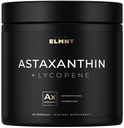 TERRA ELMNT Astaxanthin 24mg + Lycopene 50mg Carotenoides de fuerza clínica Suplemento de piel w. 100% natural de MicroAlgae - Mejores suplementos de astaxanthin para la salud de la piel " Pigmentación - Astaxantina