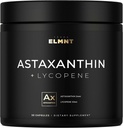TERRA ELMNT Astaxanthin 24mg + Lycopene 50mg Carotenoides de fuerza clínica Suplemento de piel w. 100% natural de MicroAlgae - Mejores suplementos de astaxanthin para la salud de la piel " Pigmentación - Astaxantina
