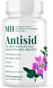 Programas Naturopáticos de salud de MICHAEL Antisid - 60 Wafers Chewable Vegan - Wild Cherry Flavor - Asistencia Digestión saludable - Kosher - 20 Servimientos