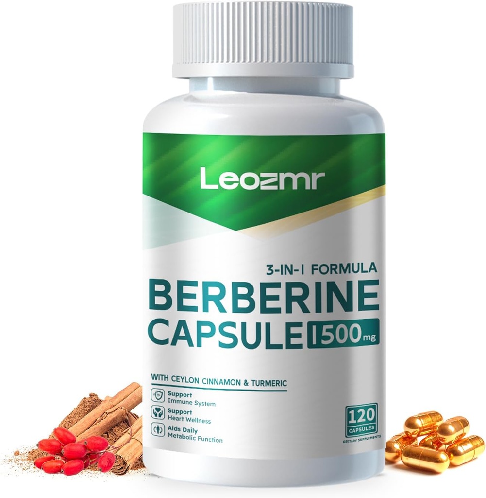 Suplemento de Berberine - Berberine 1500mg Por Serving,120 Capsules - Berberine HCI - Berberine Plus - Plus puro Ceillón de Ceillón, Berberine HCI suplementos de raíz