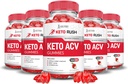 (5 Pack) Keto Rush Keto ACV Gummies Advanced Fórmula 1000MG Keto Rush Keto Gummies Apple Cider Vinegar Boost Formulado con Powder Pomegranate Beet Juice B12 Vegan No GMO 300 Gummys