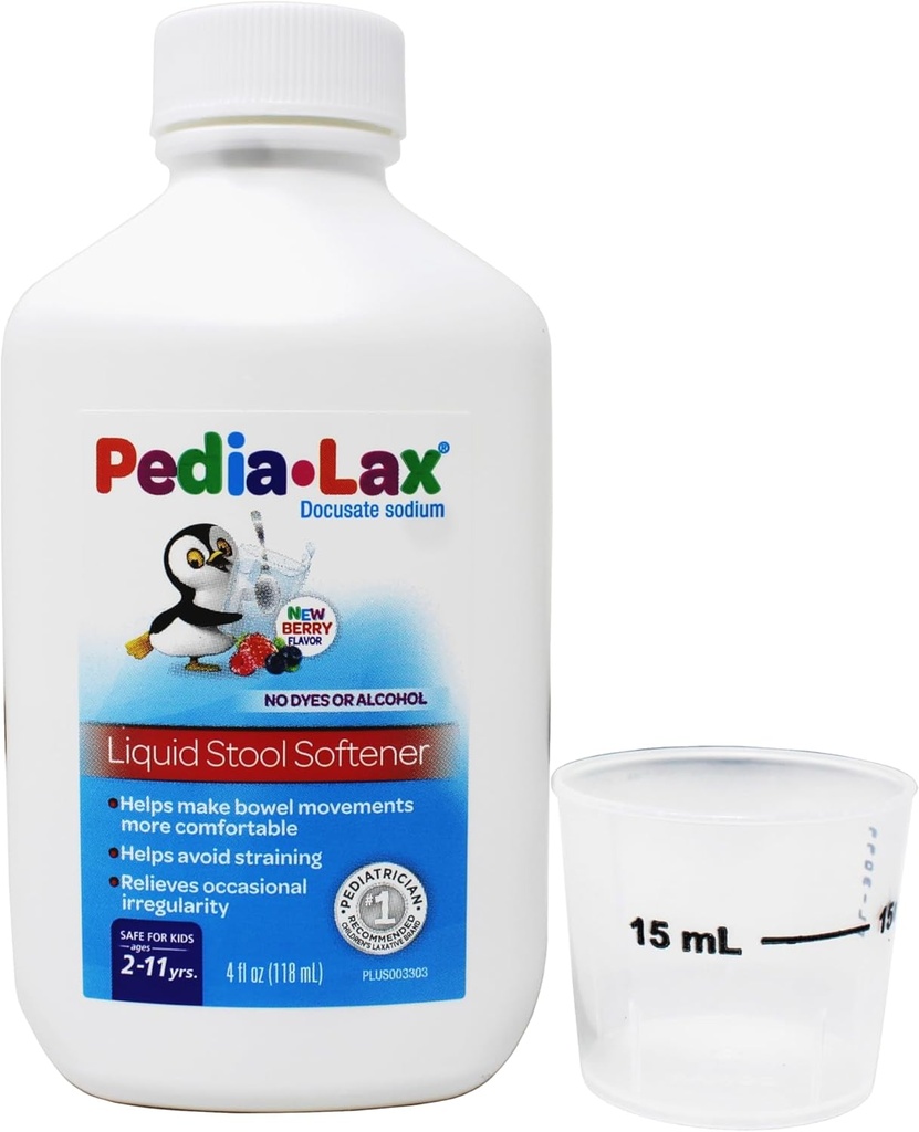 Fleet Pedia Lax Liquid Stool Softener, Fruit Punch, 4 oz
