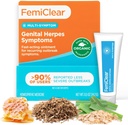 FemiClear para Herpes Genital Síntomas " Cold Sores, Multi-Síntoma - Alivio Intimo Efectivo - Hecho con Ingredientes Todo-Naturales y Orgánicos - 0,5 Tubo de onza