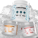 Fadogia Agrestis+ Performance Creatine Monohydrate Powder Suplemento + Turkesterone & Tongkat Ali Gluten Free, Non-GMO, Vegan (60 cápsulas)