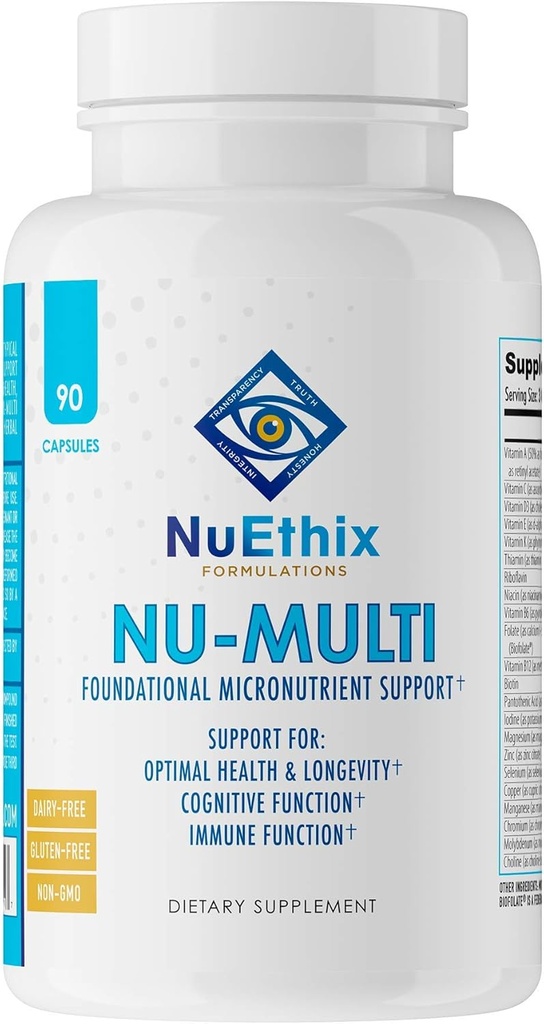 NuEthix Formulations Nu-Multi Foundational Micronutrient Support Suplemento dietético, 90 cápsulas