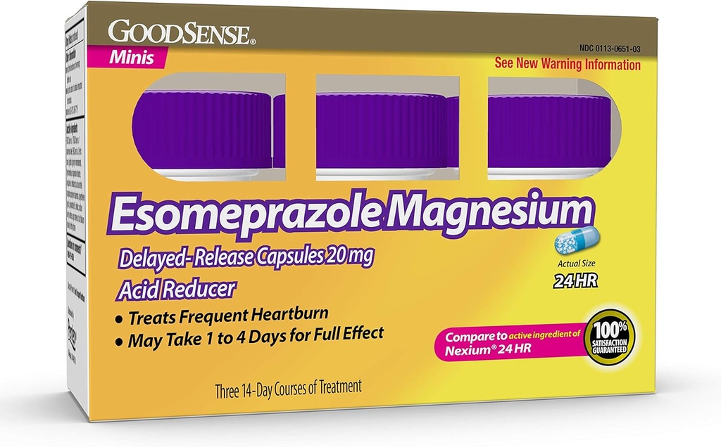 GoodSense Esomeprazole Magnesium Delayed-Release Mini Capsules, 20 mg, Reductor de ácido, 42 Conde