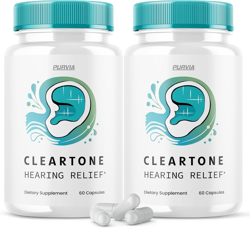 (2 Pack) Píldoras Cleartone - Fórmula Oficial - Cleartone Tinnitus Píldoras de soporte para Audición, Píldoras de tono claro Alivio de Audición Máxima Fuerza Fórmula Clear Tone Advanced Vitamin Supplement (120 Cápsulas)