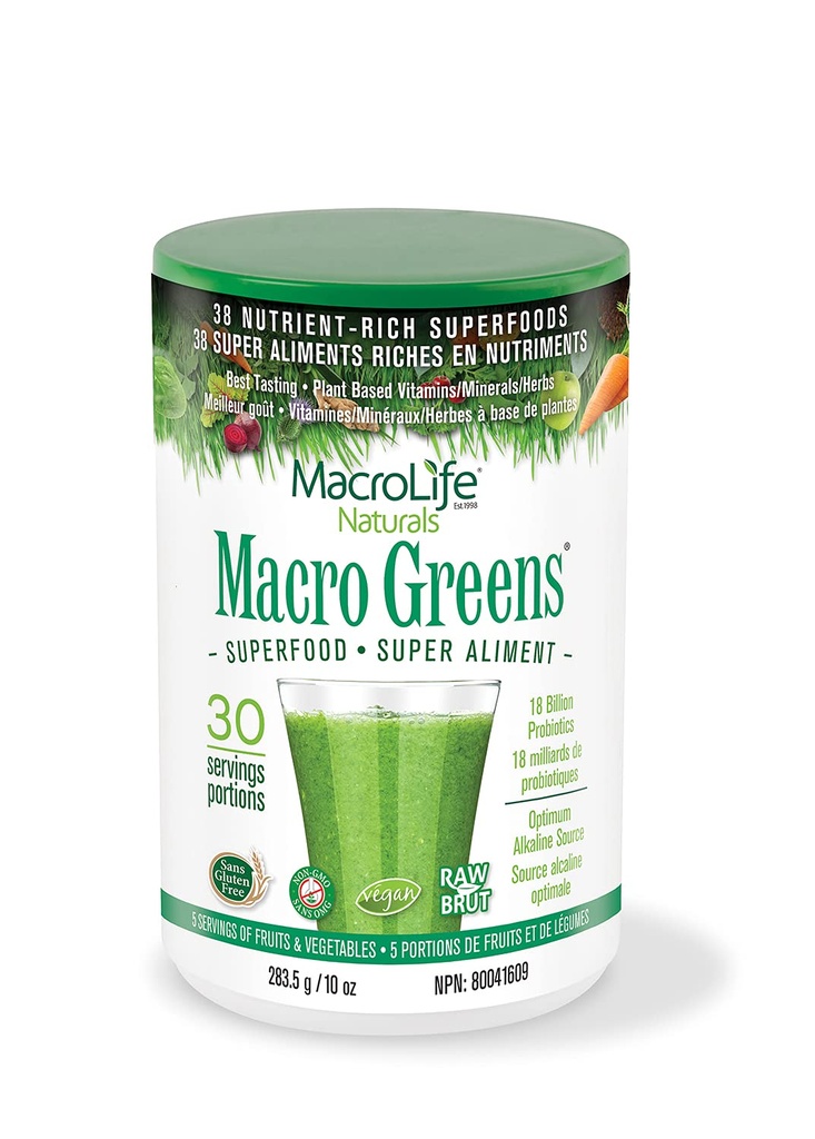 Macrolife Naturals Green Powder, 10 oz