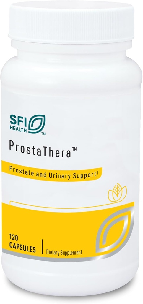 Klaire Labs SFI Health Prostathera - Suplemento de próstata para hombres con Saw Palmetto, Pollen, Nettle, Pygeum & Minerals - Suplementos sin gluten para apoyar la salud de próstata y orina (60 Tablets)