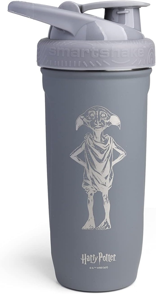 Smartshake Refuerzo Acero Inoxidable Harry Potter Dobby Shaker Botella (900 ML /30oz) Silencio Resistencia a la Luz Deportiva Shaker Botella con una tapa suave  durable Leakproof, BPA Gratis > DEHP Gratis